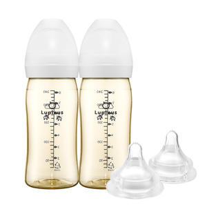 루피너스 PPSU 젖병 240ml 트윈팩(크림화이트)+젖꼭지(2개입)