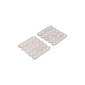 15x89mm 나사홀평철 일자형꺽쇠 라운드형 미니 스텐플레이트 가구 연결보강판 10p