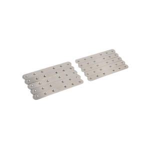 15x175mm 나사홀평철 일자형꺽쇠 라운드형 미니 스텐플레이트 가구 연결보강판 10p