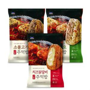 한우물 구운주먹밥 3종 100g x 30 참치마요 치즈닭갈비 소불고기