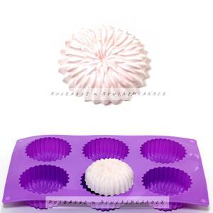 국화 6구 실리콘몰드 diy 석고방향제 만들기 캔들 향초 양초 비누 재료