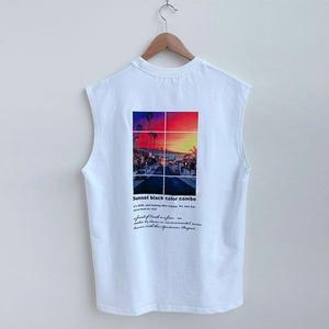 [리빌모아]남자 선셋 나시 민소매 티셔츠 나시티 RB TS5 Q033 옐로우_P363630241