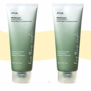 1+1 아누아 어성초 쿼세티놀 피지 모공 딥 클렌징폼 청소년 여드름 각질케어 150ml