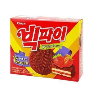 [박스]크라운 빅파이딸기 216g 12입(1박스)