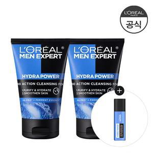 맨 이드라파워 아쿠아 클렌징폼 100ml 2개 (증)맨 파워 밀크 모이스춰라이저(