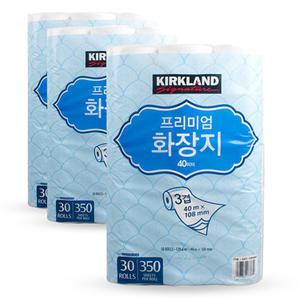 커클랜드 프리미엄 화장지 3겹 30롤 x3개/휴지 코스트코