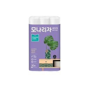 모나리자 천연펄프 3겹 화장지 네이처 22m 30롤 X 1팩