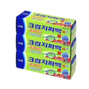 크린랩 이중지퍼백 미니 15cmx10cm 20매 3개 (총60매)
