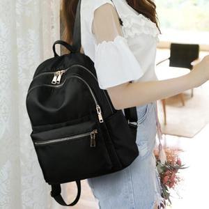 [디어백] 심플 나일론 블랙 여성 백팩 HT5055