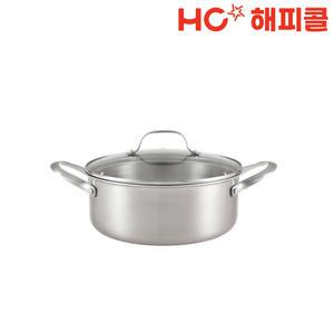 [본사직영] 해피콜 스테이 통3중 IH 스텐 캐서롤 2p 세트 (양손24/뚜24)