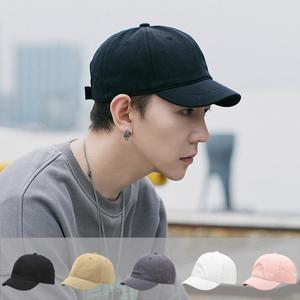 담 고 을 데일리 심플 무지 숏 챙모자 5cm 창 짧은 볼캡 소두 커플 남자 여자 야구