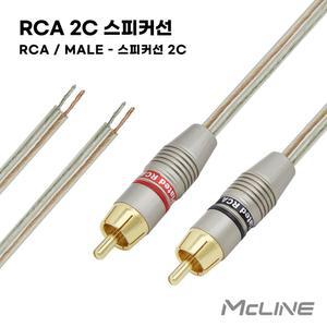 MC-HA35 RCA-2C 스피커케이블 10m 1조 앰프 음향 연결선 오디오 케이블