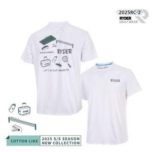 라이더 티셔츠 2025SS 2025RC-2 남여 공용 코튼라이크 라운드 티셔츠 배드민턴 의류 오남스포츠