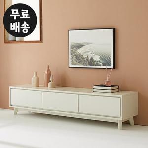 [벤티스가구]레체 1단 거실장 미니 북유럽 가구 테이블 장식장 티비 받침대(1600/화이트)