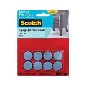 3M 스카치 가구이동 슬라이더 8개 러그 카펫위 가구이동을 간편하게 마루보호용 바닥 긁힘방지 의자발 소음차단 테이블 의자 다리받침 소음방지패드 가 구 다리패드