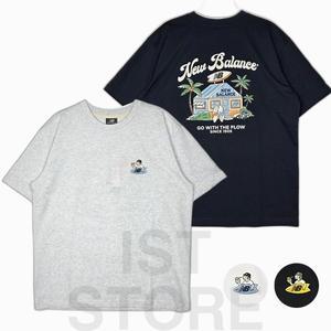[뉴발란스] 티셔츠 IST 공용 NB BOY 보드샵 반팔티 세미 오버핏 NBNEFCO243