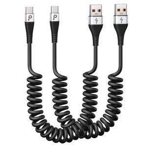 USB C 케이블 고속 및 플러스 S9 16/15/SAMSUNG 충전 S8 기타 충전 2팩 코일형 차량용 S20 코드 장치와 10 IPHONE 3피트 9 GALAXY 노트 8 USB-C A 호환되는 S10 TO TYPE