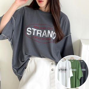 마일 박스 여성 오버핏 반팔 티셔츠 (3컬러) 박스티 빅사이즈