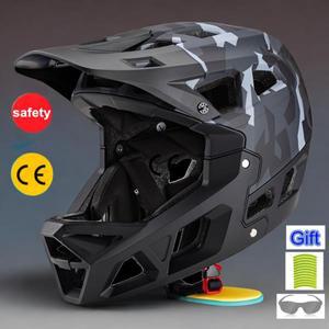 오토바이안계등 자전거 헬멧 Mtb 풀 페이스 초경량 일체형 남성용 사이클링 CE 안전 Casco Mountain Bike D
