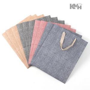 KMHHOME 종이 쇼핑백 10P세트 26X32CM 다용도 린넨패턴 종이봉투