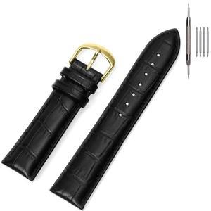EACHE 크로코 디자인 가죽 시계 밴드, 여성 및 남성용 클래식 스트랩 12mm 방수 14mm 16mm 18mm 19mm 20mm 22mm