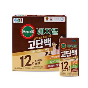 베지밀 고단백 두유 초코 190ml x16개