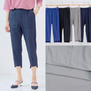 마미소 얼음 바지 7부 국내생산 100까지 언발 슬림 부들 엄마 할머니 빅사이즈 40 60 마담 중년 여성 옷