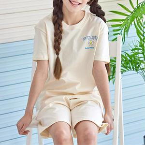유치원여아 순면 캐주얼 반팔 반바지세트 편안한 조카선물 7세