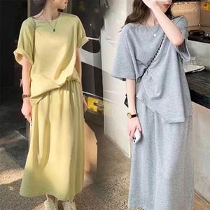 코지 데일리 캐쥬얼 스커트 상하의 세트 여름