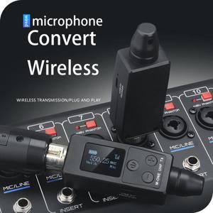 UHF 무선 변환기 XLR 다이나믹 마이크 어댑터 충전식 배터리 M-ONE RX/TX 주파수  오디오 시스템
