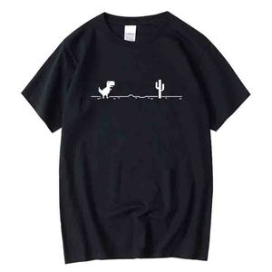 3XL 4XL 5XL 6XL 7XL 8XL 9XL 티 셔츠 빅사이즈 남자의 100 코튼 재미 있은 공룡 프린팅 T o-넥 여름 남자