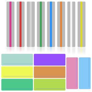 난독증 독서 도구를 위한 24PCS 가이드 리딩 스트립 16PCS 하이라이트 스트립 리딩 트래커와 독서를 위한 8PCS 하이라이트 북마크 핑거 포커스 하이라이트 리딩 스트립이 포함되어 있습니다