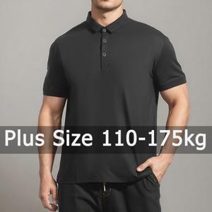 남성용 플러스 사이즈 폴로 셔츠 반팔 루즈 상의 빅 의류 1XL7XL 110175kg