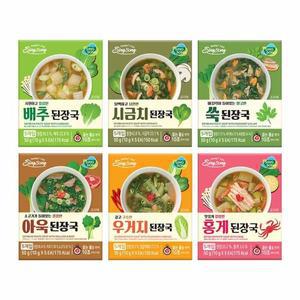 [NS홈쇼핑]신송 즉석국 지함 혼합6종 우거지+시금치+배추+쑥+아욱+홍게(5입10g)6팩..[35217595]