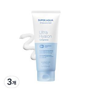 미샤 수퍼 아쿠아 울트라 히알론 클렌징 폼, 200ml, 3개