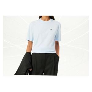 시즌오프 30% 인하 라코스테 공식 여성 릴랙스핏 베이직 반팔 티셔츠 TF721555G T01 1167286