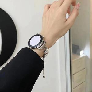삼성 갤럭시 시계 7 FE 5 Pro 4 6 클래식 44mm 40mm 스포츠 팔찌 correa에 대한 우수한 비즈 스트랩 링크