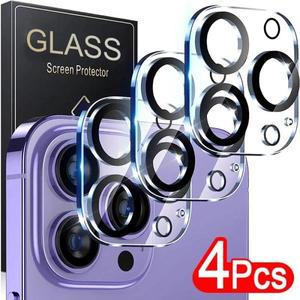 아이폰강화필름 호환 아이폰 14 15 16 강화유리 1-4PCS iPhone 13Mini Pro Max Plus 백 카메라 풀 커버 강