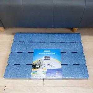 웰빙 발판(블루) 중1호(70x50cm) 플라스틱 중형 미끄럼방지 다용도 사각 욕실 현관 화장실 안전
