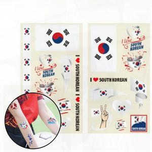 응원 타투 형광 스티커 태극기 페이스 월드컵 축구 야구 경기 관람