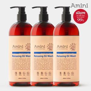 [아미니] 릴렉싱 오일 바디워시 베이비파우더향 400ml 3개