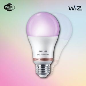 필립스 위즈 WIZ 벌브 RGB 컬러전구 8W 와이파이 스마트 전구