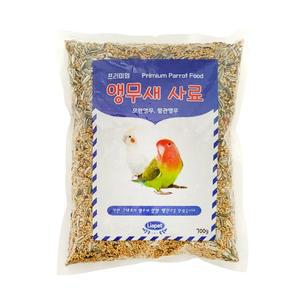 [제이큐]리아펫 모란 왕관 앵무새 먹이 새 사료 모이 밥 700g X ( 2매입 )