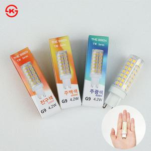 LED G9 램프 4.2W 핀램프 핀전구 주광색 주백색 전구색