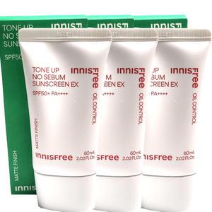 New 이니스프리 톤업 노세범 선스크린 EX SPF50+PA++++ 60ml x3개