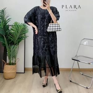 88까지)플리츠그레이스자가드원피스