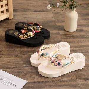 여자 쪼리 굽 슬리퍼 5cm 미용실 키높이 플라워