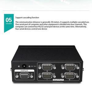 MTRS04 액티브 직렬 RS232 분배기 양방향 스위처 전원 어댑터 포함 4 4