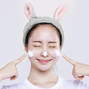 헤어밴드 용품 세면 밴드 세수밴드 바니바니 띠 샤워 4p세트 세안 극세사 목욕 헤어 머리