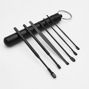 [BZI30HK1_51JH]고급 귀이개 세트 메탈 6종 귀파개 블랙
